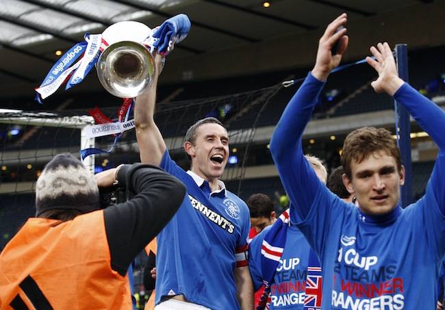 David Weir lifts trophy for Rangers